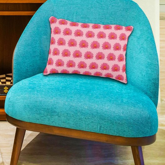 ピンクのアプテニアフラワーシームレスパターン アクセントクッション