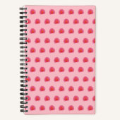 ピンクのアプテニアフラワーシームレスパターンonノートブック ノートブック (正面)