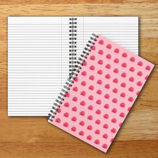 ピンクのアプテニアフラワーシームレスパターンonノートブック ノートブック
