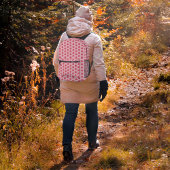 ピンクのアプテニアフラワーシームレスパターンon Backpack プリントバックパック