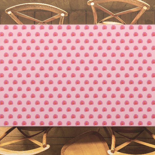 ピンクのアプテニア花テーブルクロスのシームレスなパターン テーブルクロス