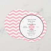ピンクのアラウンドザクロック ブライダルシャワー招待状 招待状 (正面/裏面)