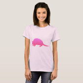 ピンクのアルマジロ Tシャツ (正面フル)