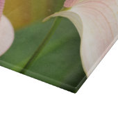 ピンクのアンスリウムフラワーズカウアイハワイ カッティングボード (角)