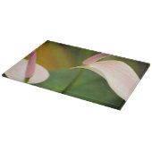 ピンクのアンスリウムフラワーズカウアイハワイ カッティングボード (角)