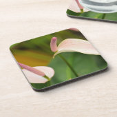 ピンクのアンスリウムフラワーズカウアイハワイ コースター (左側)