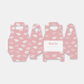 ピンクのアンティーク葉パターン優先ボックス フェイバーボックス (折り畳みなし)