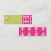 ピンクのアーガイル スキニー名刺 (正面/裏面)