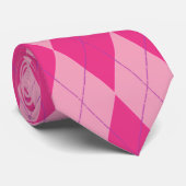 ピンクのアーガイル ネクタイ (ロール)