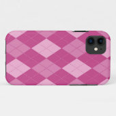 ピンクのアーガイル Case-Mate iPhoneケース (裏面(横))