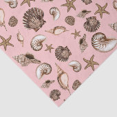 ピンクのアーストーンの貝殻 薄葉紙 (詳細)