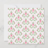 ピンクのアートデコベイビーシャワー招待状 招待状 (裏面)