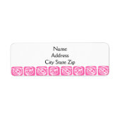 ピンクのアールヌーボーバラ ラベル (正面)