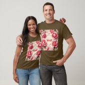 ピンクのアールヌーボーフローリストTシャツ Tシャツ (ユニセックス)