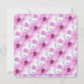ピンクのイソギンチャクの花の水彩画 ウェディングリクエスト再延期 招待状 (裏面)