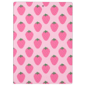 ピンクのイチゴかわいカスタマイズい クリップボード (裏面)