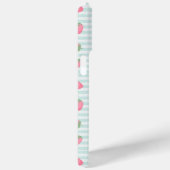 ピンクのイチゴのストライプ Case-Mate iPhoneケース (裏面 / 右)