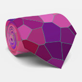 ピンクのイチゴのモザイクパターン ネクタイ (ロール)