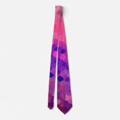 ピンクのイチゴのモザイクパターン ネクタイ (裏面)