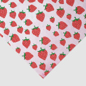 ピンクのイチゴの夏のパターン 薄葉紙 (詳細)