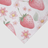 ピンクのイチゴの花の誕生日パーティー 薄葉紙 (詳細)