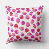 ピンクのイチゴ畑サマーフルーツ クッション (裏面)