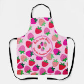 ピンクのイチゴ畑サマーベーカリー果実 エプロン (正面)