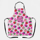 ピンクのイチゴ畑サマーベーカリー果実 エプロン (正面)