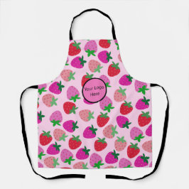 ピンクのイチゴ畑サマーベーカリー果実 エプロン