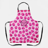 ピンクのイチゴ畑サマーベーカリー果実 エプロン (正面)