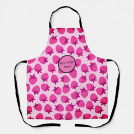 ピンクのイチゴ畑サマーベーカリー果実 エプロン