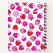 ピンクのイチゴ畑サマーベーカリー果実 ノートブック (裏面)