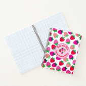 ピンクのイチゴ畑サマーベーカリー果実 ノートブック (内部)