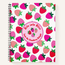 ピンクのイチゴ畑サマーベーカリー果実 ノートブック