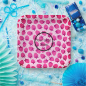 ピンクのイチゴ畑サマーベーカリー果実 ペーパープレート (パーティー)