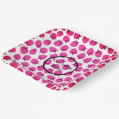 ピンクのイチゴ畑サマーベーカリー果実 ペーパープレート (傾斜あり)