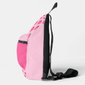 ピンクのイチゴ、かわいいカスタマイズ女の子 スリングバッグ (右)