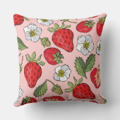 ピンクのイチゴ クッション (裏面)