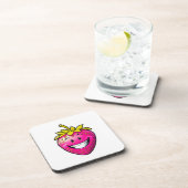 ピンクのイチゴ コースター (右側)