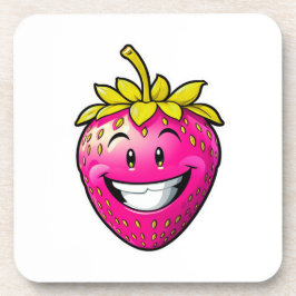 ピンクのイチゴ コースター