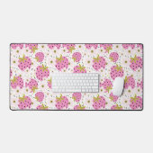 ピンクのイチゴ デスクマット (キーボード&マウス)