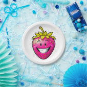 ピンクのイチゴ ペーパープレート (パーティー)