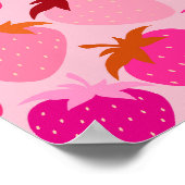 ピンクのイチゴ ポスター (角)