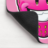 ピンクのイチゴ マウスパッド (コーナー)