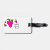 ピンクのイチゴ ラゲッジタグ (裏面横)