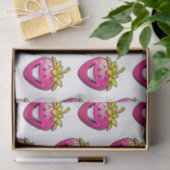 ピンクのイチゴ 薄葉紙 (ギフト)