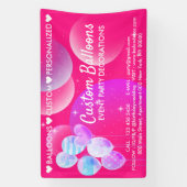 ピンクのイベントプランナー 自宅ウェディングバルーン 横断幕 (縦)