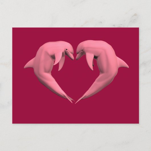 ピンクのイルカ ポストカード (正面)