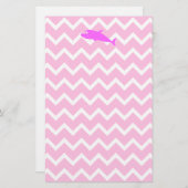 ピンクのイルカ 便箋 (正面/裏面)