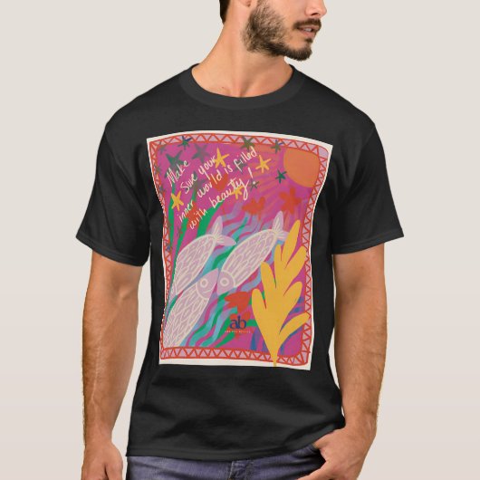 ピンクのイワシ Tシャツ (正面)